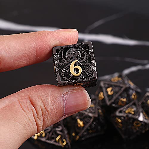 Würfel 7 stücke rein Kupfer Cthulhu Metall würfel Set DND. Wird for Dungeon und Dragon Rolle verwendet, die Spiele Spielen Würfel Gezinkte Würfel (Size : 410) von PiurUf