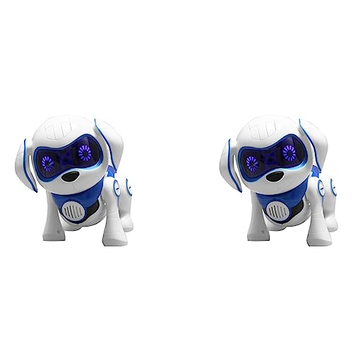 Piuusngy 2X Roboter Hund Elektronisches Haustier Spielzeug Drahtlose Roboter Welpen Wird Sprechen Fernbedienung Hund Roboter Haustier Spielzeug für Kinder Mädchen Blau von Piuusngy