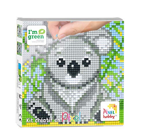 PIXEL PX44017 Pixelbild zum Basteln, 12 x 12 cm, Koala, Farbenfroh, one Size von PIXEL