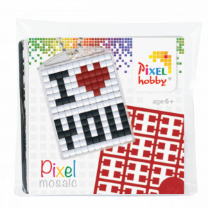 Pixelhobby Geschenkbox Schlüsselanhänger Set I Love You 3x4cm von PixelHobby