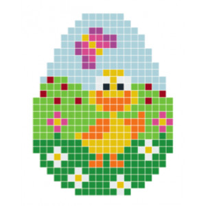 Pixelhobby Großes Osterküken - Ostern Pixelhobby-Muster - Stor Påskekylling Pixelhobby - Påske Perlemønster von PixelHobby