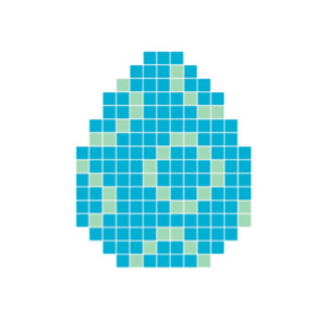 Pixelhobby Osterei Blau - Ostern Pixelhobby-Muster - Påskeæg Blå Pixelhobby - Påske Perlemønster von PixelHobby