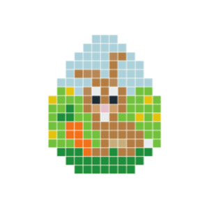 Pixelhobby Osterhase Braun - Ostern Pixelhobby-Muster - Påskehare Brun Pixelhobby - Påske Perlemønster Katalog von PixelHobby