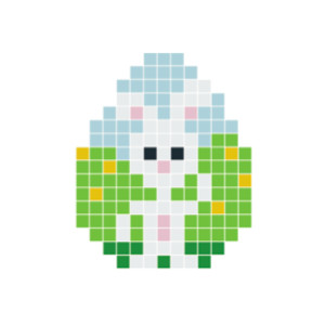 Pixelhobby Osterhase Weiß - Ostern Pixelhobby-Muster - Påskehare hvid Pixelhobby - Påske Perlemønster Katalog von PixelHobby
