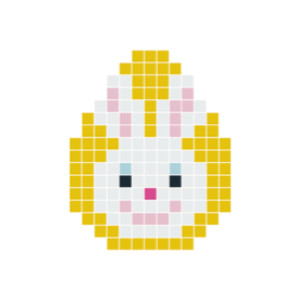 Pixelhobby Osterhasenkopf - Ostern Pixelhobby-Muster - Påskehare Hoved Pixelhobby - Påske Perlemønster von PixelHobby