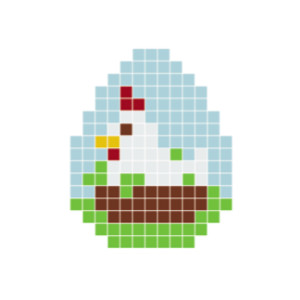 Pixelhobby Osterhenne - Ostern Pixelhobby-Muster - Påskehøne Pixelhobby - Påske Perlemønster von PixelHobby
