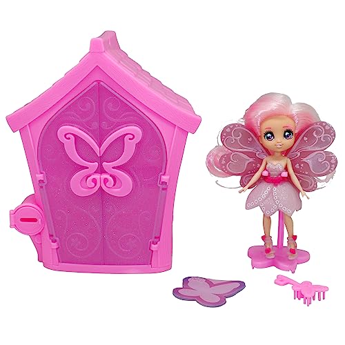 Pixie Flitzies Love Pixie-Puppe inklusive Haus mit Türen, die Sich öffnen Lassen, 13 cm große duftende Puppe mit Haarbürste, Notizbuch und Sammelbogen, geeignet für Kinder ab 3 Jahren von Pixie Flitzies