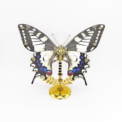 PizazzToy 3D Metall Puzzle Modell, 150+ Stück DIY Papilio Xuthus Schmetterling 3D Mechanical Puzzle Modellbausatz mit Werkzeug, Adventskalender 2024 Puzzle Geschenk für Erwachsene von PizazzToy