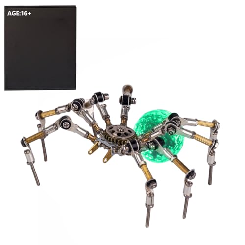 PizazzToy 3D Metall Puzzle Tiere, 270+ Stück DIY Spinne 3D Mechanical Puzzle Modellbausatz Erwachsene mit Werkzeug von PizazzToy