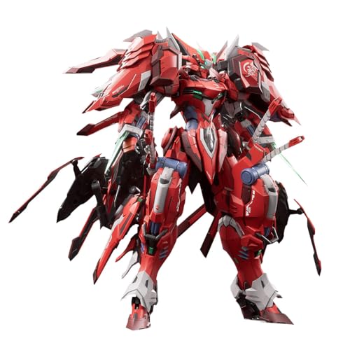 PizazzToy Mech Actionfiguren, 1/100 Kaineng Red Night Daska Abnehmbare Rüstung Bewegliche Mecha mit Einziehbare Rüstung und Magnetische Leucht-Augen, Soldat Action Figur Modell Spielzeug von PizazzToy