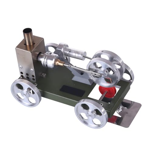 PizazzToy Stirlingmotor Generator Modell, DIY Montage Volles Metall Stirlingmotor Auto Modell Spielzeug, Wissenschaftliches Bildungspaket für Technikbegeisterte von PizazzToy