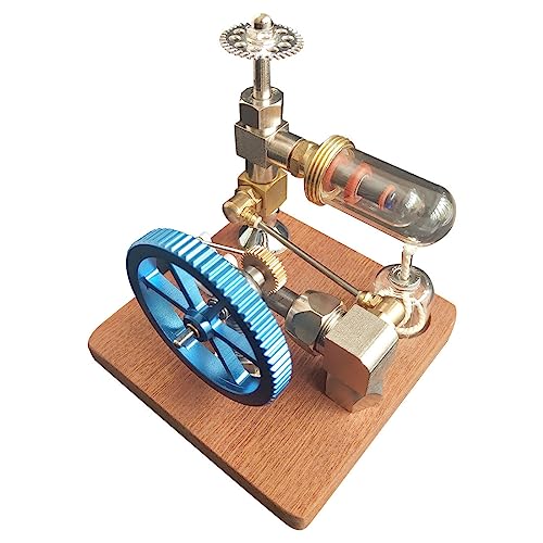 PizazzToy Stirlingmotor Generator Modell, Modell eines Stirlingmotors mit Einstellbarer Drehzahl und vertikalem Schwungrad, Wissenschaftliches Bildungspaket für Technikbegeisterte von PizazzToy