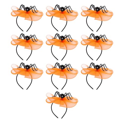 Pjeghbvop 10 Stück Halloween Feier Stirnbänder Halloween Bowknot Stirnband Kollektion Mit Totenkopf Und Spinnenverzierung von Pjeghbvop