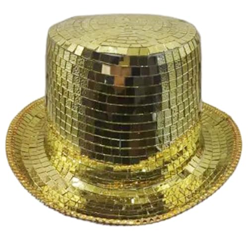 Pjeghbvop Blingbling Spiegelte Panama Reflexion Homburg Für Hochzeitsfeier Victorian Homburg Für Straßenkleidung Tanz von Pjeghbvop