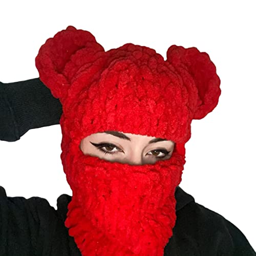 Pjeghbvop Halloween Bär Ohr Hut Schal Bär Ohr Maskerade Halloween Party Hut Lustige Kapuze von Pjeghbvop