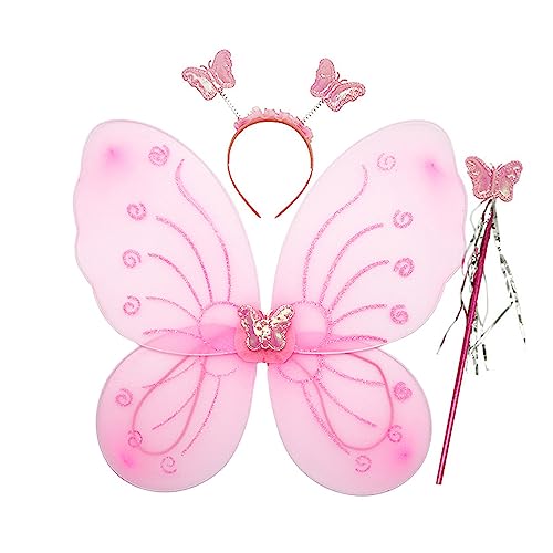 Pjeghbvop Kostüm Schmetterling Fee Lustig Dress Up Schmetterling Flügel Funkeln Kostüme Halloween Cosplay Requisiten von Pjeghbvop