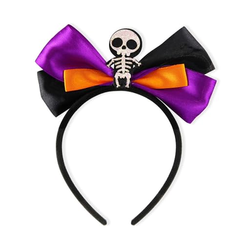 Pjeghbvop Mehrere Farbe Farbenfrohe Gruselige Bogenknoten Haarbandfotografie Haarband Halloween Party Kreatives Stirnband Für Mädchen Frauen von Pjeghbvop