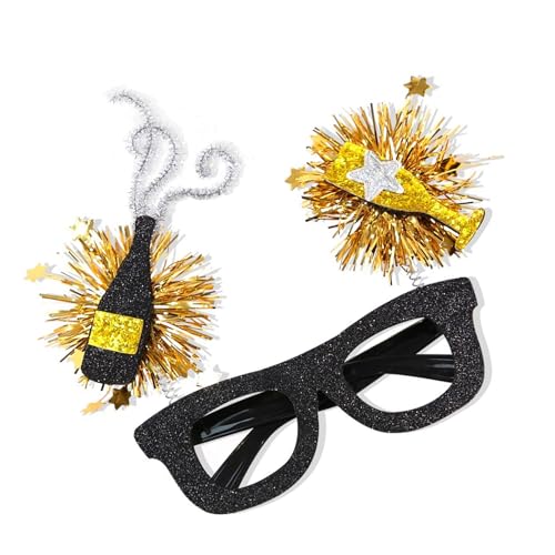 Pjeghbvop Star Party Spektakelrahmen Für Silvester Vielseitige Feierbrille Party Accessoires Für Teenager Für Erwachsene von Pjeghbvop