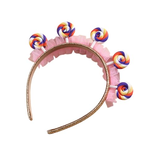 Pjeghbvop Süße Stirnband Cosplay Requisiten Rüschen Süßigkeiten Hair Hoop Neuheit Candy Friseur Stirnband Süßigkeiten Geburtstagsfoto Requisiten von Pjeghbvop