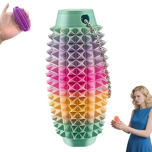 Spiky Grippie Stim Keychain,Pain Stimming Fidgets Toy,Fidget Pain Keychain Toy,3D Sensory Roller,Roller Massage Sensory Stress Reliefs Toys for Adults, Kids-A Spiky Grippie Stim Keychain,Pain Stimming Fidgets Toy,Fidget Pain Keychain Toy,3D Sensory Roller,Roller Massage Sensory Stress Reliefs Toys for Adults, Kids-A von Pjjrdh