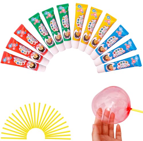 Super Elastic Bubble Plastic,magic Bubble Glue,Magic Plastic Bubble Balloons,Set of 12 Kids Elastic Blowt Balloons with Straw, Party Favours and Gifts Fidget for Indoor and Outdoor Colour-12pcs Super Elastic Bubble Plastic,magic Bubble Glue,Magic Plastic Bubble Balloons,Set of 12 Kids Elastic Blowt Balloons with Straw, Party Favours and Gifts Fidget for Indoor and Outdoor Colour-12pcs von Pjjrdh