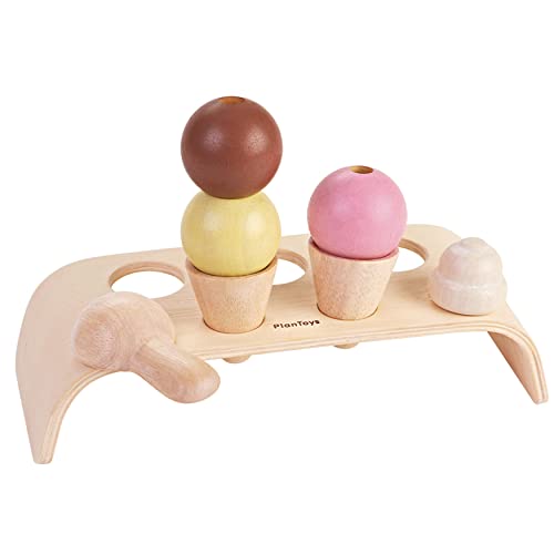 Plan Toys 3486 Ice Cream Cones Holzspielzeug, Holz von PlanToys