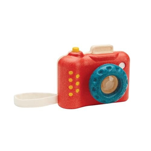 PlanToys Kinderkamera - Meine erste Kamera - Fotokamera für Kinder - Sofortbildkamera Kinder mit verstellbarer Kaleidoskop-Linse - Kinder Fotoapparat von PlanToys