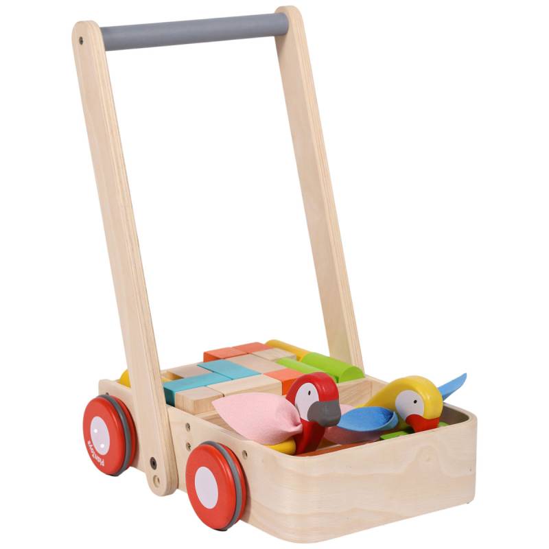 PlanToys - Lauflernwagen Holz Papageien von PlanToys