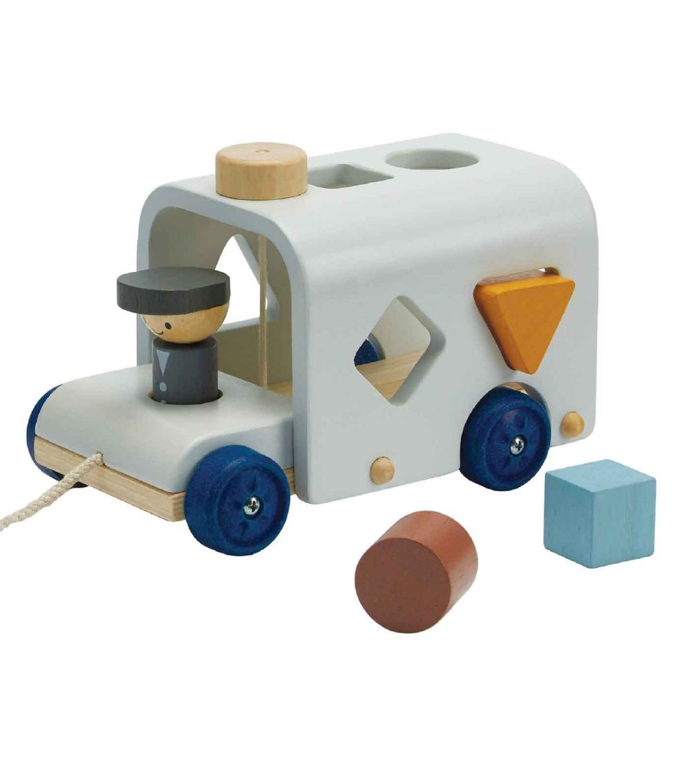 PlanToys Ziehspielzeug - Bus m. Steckspiel - Holz/Hellblau - PlanToys - One Size - Nachziehspielzeug PlanToys Ziehspielzeug - Bus m. Steckspiel - Holz/Hellblau - PlanToys - One Size - Nachziehspielzeug von PlanToys