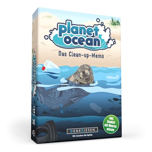 DENKRIESEN - Planet Ocean | Clean-Up-Memo für Kinder & Familien | Nachhaltiges Lernspiel ab 5 Jahren | 2-6 Spieler | Spielerisch den Umweltschutz entdecken | FSC-Zertifiziert von DENKRIESEN