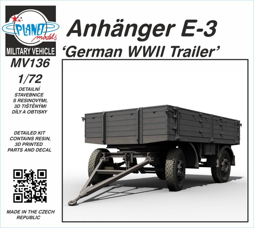 Anhänger E-3 - German WWII Trailer von Planet Models