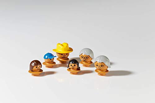 Plasticant Mobilo Figuren braun, 6 Teile - Kreatives Konstruktionsspielzeug made in Germany - bauen, spielen, lernen für Kinder 3 - 8 Jahre von ToyCentre