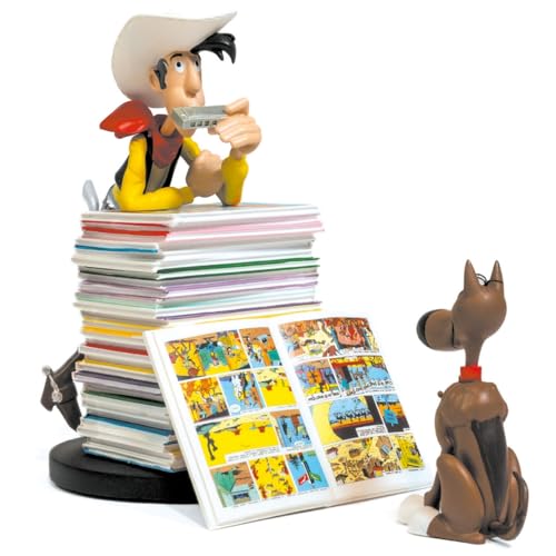 Plastoy SAS PLA00391 - Lucky Luke und Rantanplan Bücherstapel von Plastoy