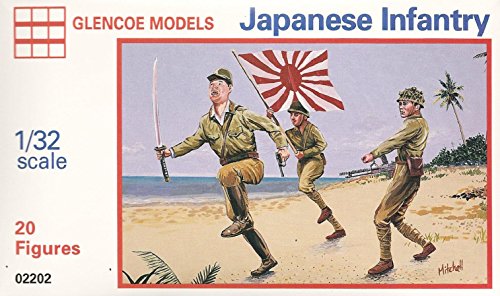 Glencoe 02202 1/32 Japanische Infanterie, 20 Figuren Plastikmodellbausatz von Platz