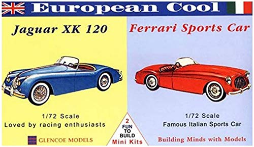 Glencoe 3604 1/72 Jaguar XK 120, Ferrari Plastikmodellbausatz von Platz