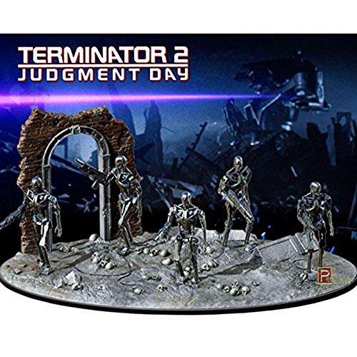 Pegasus PG9017 Terminator T-800 Figure Diorama Set Fahrzeug-1/32 2-T2 T800 Endoskeletons, Mehrfarbig, 1:32 von Platz