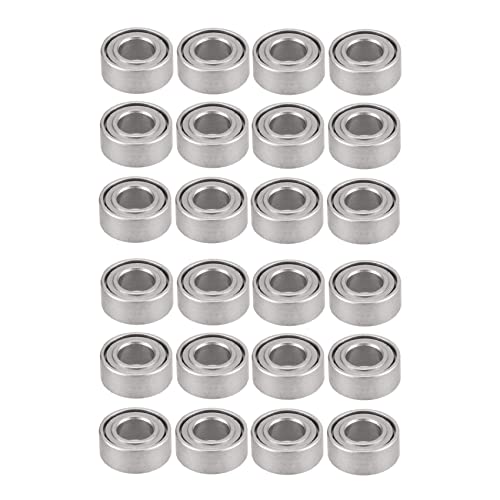 Plawee 24 StüCk Stahl Lagerung 3X6X2mm für C14 C24 C34 C44 MN D90 MN-90 MN99S RC Auto Teile Upgrade ZubehöR von Plawee