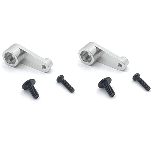 Plawee 2X Metall 144001-1263 25T Servoarm Horn Upgrade-Teile für 144001 1/14 RC Car Upgrade Ersatzteile, Silber von Plawee