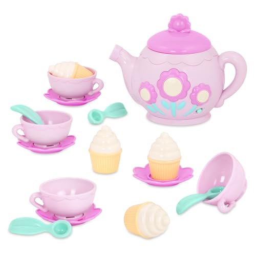 PLAY Circle – Musikalisches Teeservice Set – Teeparty Teetassen, Cupcakes und Teekanne mit Melodien und Geräuschen für Kinder ab 3 Jahren (17 Teile) von Battat