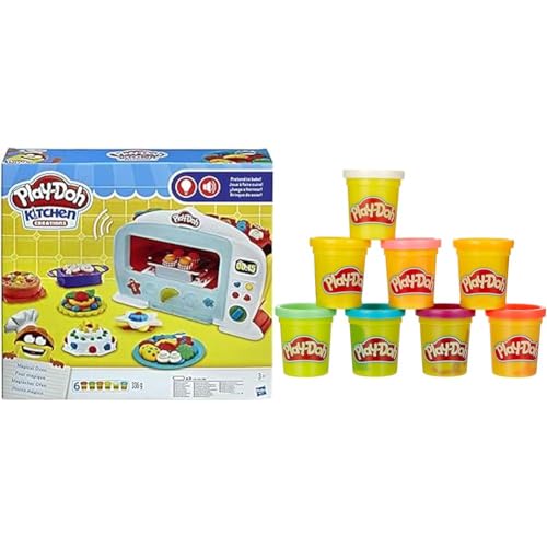 Hasbro Play-Doh - Magischer Ofen Knete, für fantasievolles und kreatives Spielen. Für Kinder ab 3 Jahren & 5044EU4 8er Pack, Knete in Regenbogen Farben, für fantasievolles und kreatives Spielen, bunt von Play-Doh