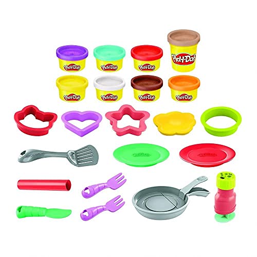 Play-Doh Kitchen Creations Pancake Party 14-teiliges Spielset für Kinder ab 3 Jahren mit 8 Farben von Play-Doh