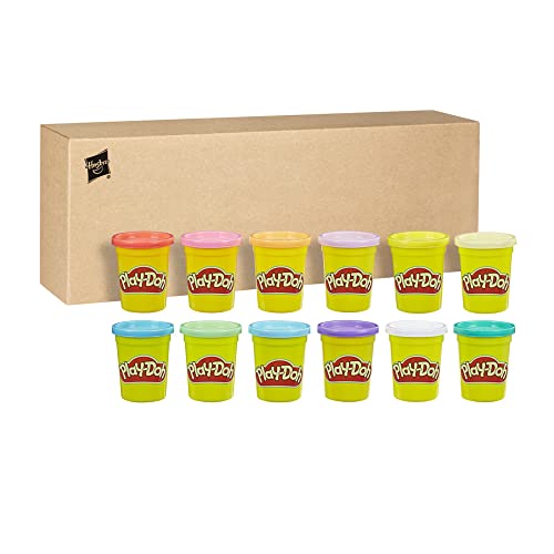 Play-Doh E4831F03 12er-Pack mit Spielknete in Frühlingsfarben, 112g-Dosen in recycelbarer Verpackung, optimal für Schulen und Kindergärten, ab 2 Jahren, 232 x 83 x 181 millimeters von Play-Doh