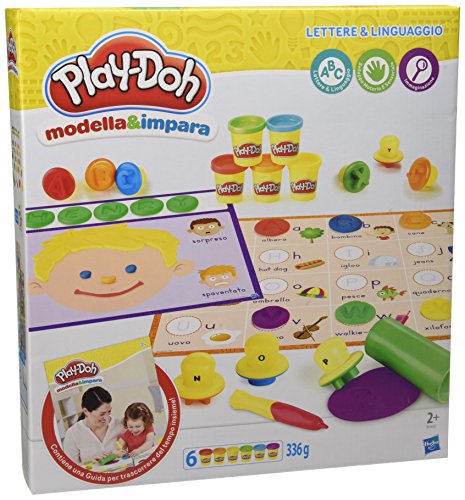 Play-Doh B3407103 Formen und Lernen von Buchstaben und Sprachen, Mehrfarbig von Play-Doh