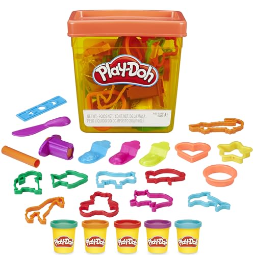 Play-Doh Basisbox mit 5 Dosen Knete und 15 Förmchen, für fantasievolles und kreatives Spielen, ab 3 Jahren von Play-Doh