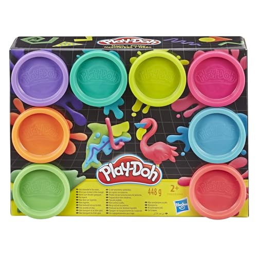 Play-Doh Neon Pack 8 x 56g Dosen, Bastel-Set mit hochwertiger Knete in 8 knalligen Farben, fördert Feinmotorik, kreatives Spielen ab 2 Jahren Play-Doh Neon Pack 8 x 56g Dosen, Bastel-Set mit hochwertiger Knete in 8 knalligen Farben, fördert Feinmotorik, kreatives Spielen ab 2 Jahren von Play-Doh