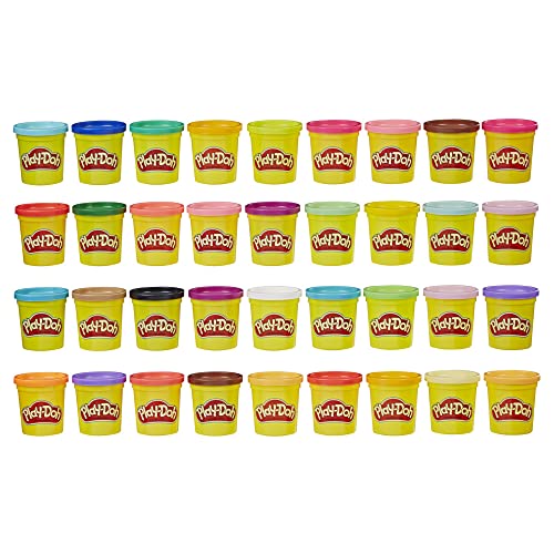 Play-Doh 36 Mega Pack Spielknete, 36 Dosen mit je 84 Gramm, die größte Farbauswahl für eine Kinderparty oder zum Schulanfang von Play-Doh