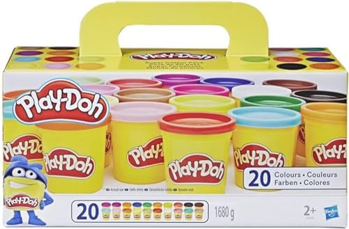 Play-Doh A7924EUC Super Farbenset (20er Pack), Knete für fantasievolles und kreatives Spielen von Play-Doh