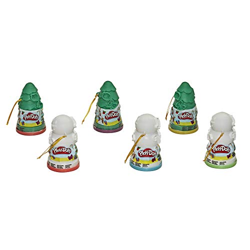 Play-Doh Weihnachtsbaum und Schneemann 6er-Pack für Kinder ab 2 Jahren, F1212 von Play-Doh