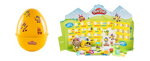 Play-Doh Hasbro Riesenei mit 7 Überraschungen, ab 3 Jahren, Knetmasse, Mehrfarbig von Play-Doh