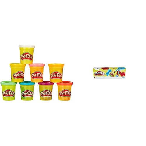 PlayDoh E5044EU4 8er Pack, Knete in Regenbogen Farben, für fantasievolles und kreatives Spielen, bunt & 4er Pack WILD, Knete für fantasievolles und kreatives Spielen E4867ES0 Mehrfarbig von Play-Doh